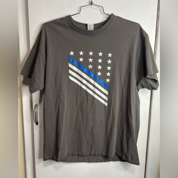 Back The Blue Blue Line Ladies Tee - Picture 1 of 3